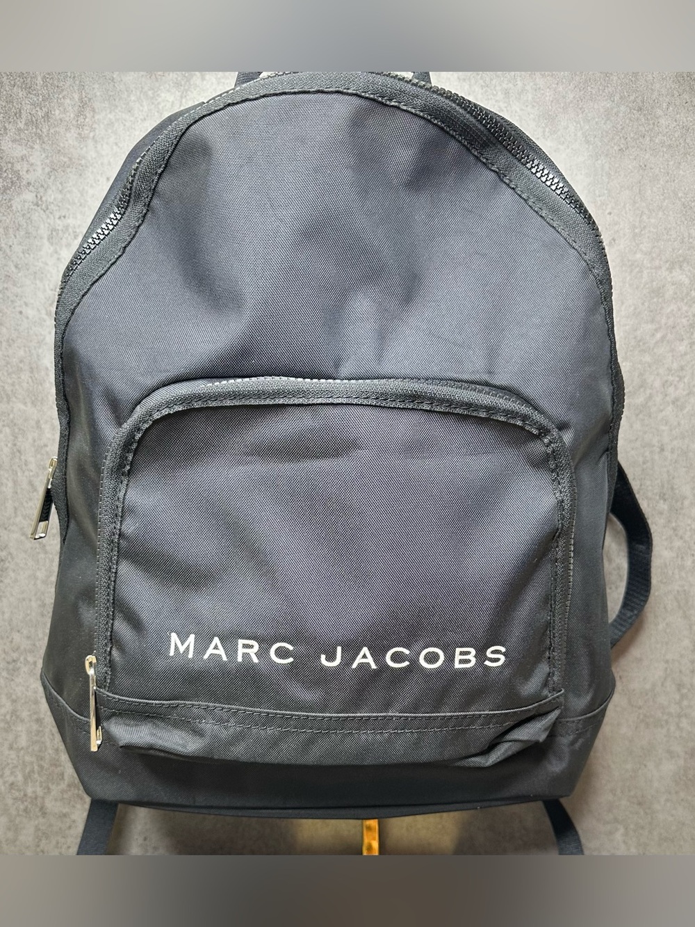 Marc Jacobs All Star Black Nylon Backpack Large Logo Bookbag Travel Laptop Bag